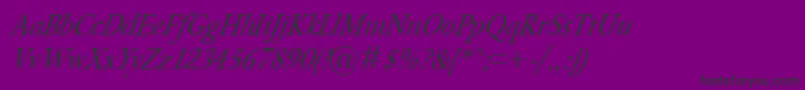 IsoldeItalic Font – Black Fonts on Purple Background