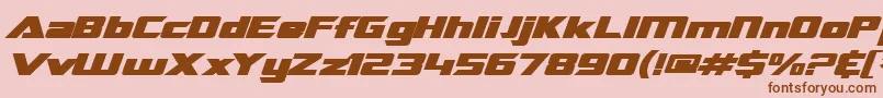 SfTransroboticsExtendedBoldItalic Font – Brown Fonts on Pink Background