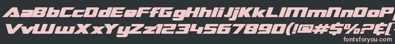 SfTransroboticsExtendedBoldItalic Font – Pink Fonts on Black Background