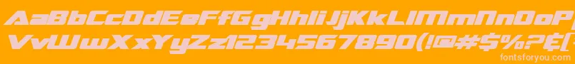SfTransroboticsExtendedBoldItalic Font – Pink Fonts on Orange Background