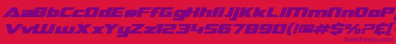 SfTransroboticsExtendedBoldItalic Font – Purple Fonts on Red Background