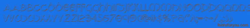 Tristrams Font – Brown Fonts on Blue Background