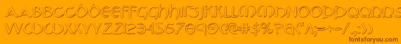 Czcionka Tristrams – brązowe czcionki na pomarańczowym tle