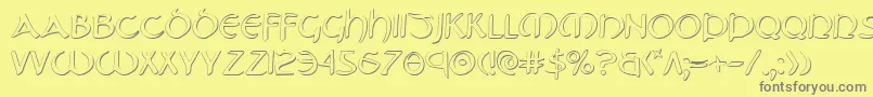 Tristrams-Schriftart – Graue Schriften auf gelbem Hintergrund