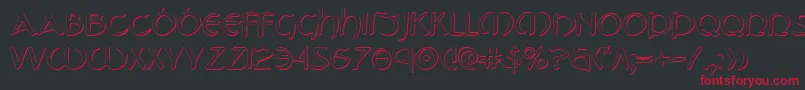 Tristrams-Schriftart – Rote Schriften auf schwarzem Hintergrund