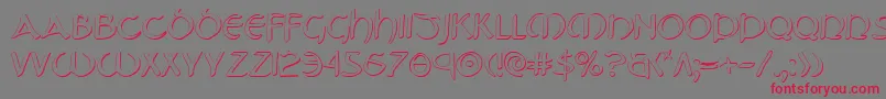 フォントTristrams – 赤い文字の灰色の背景