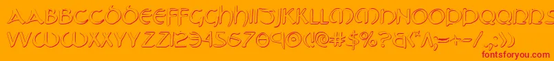 Tristrams Font – Red Fonts on Orange Background