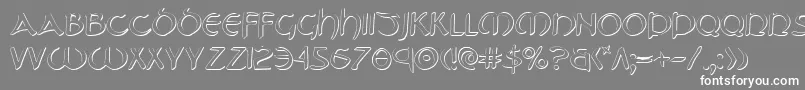 フォントTristrams – 灰色の背景に白い文字