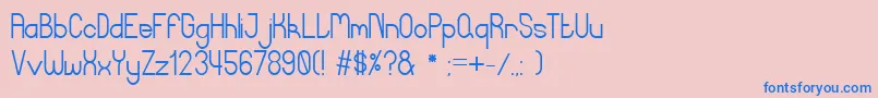 Curvada1 Font – Blue Fonts on Pink Background