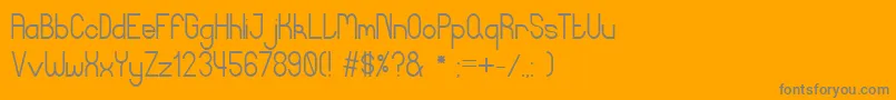 Curvada1-Schriftart – Graue Schriften auf orangefarbenem Hintergrund