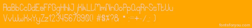 フォントCurvada1 – オレンジの背景にピンクのフォント