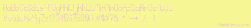 Curvada1 Font – Pink Fonts on Yellow Background