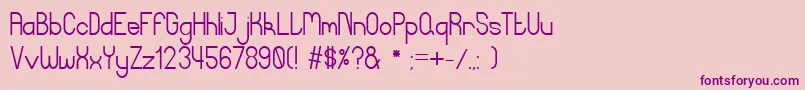 Curvada1 Font – Purple Fonts on Pink Background