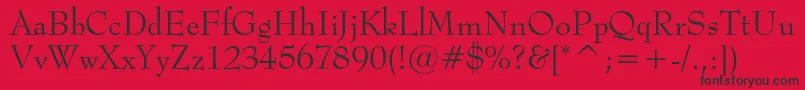 フォントMetropolc – 赤い背景に黒い文字