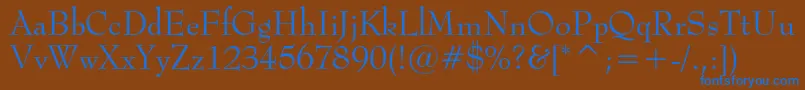 Metropolc Font – Blue Fonts on Brown Background
