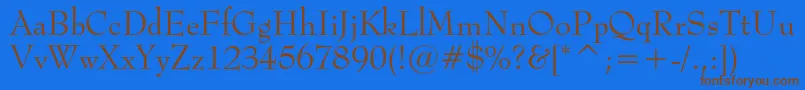 Metropolc Font – Brown Fonts on Blue Background