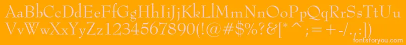 Metropolc Font – Pink Fonts on Orange Background