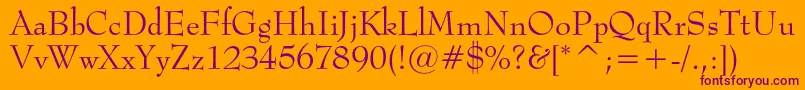 Metropolc Font – Purple Fonts on Orange Background