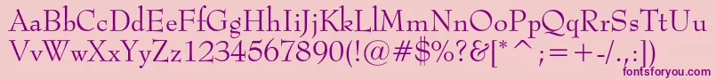 Metropolc Font – Purple Fonts on Pink Background