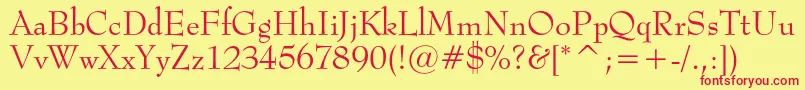 Metropolc Font – Red Fonts on Yellow Background