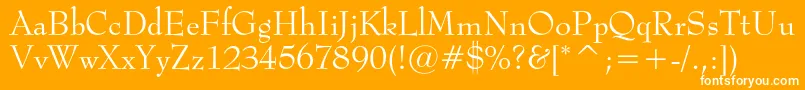 Metropolc Font – White Fonts on Orange Background