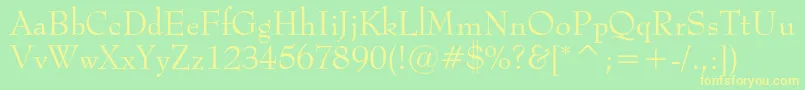 Metropolc Font – Yellow Fonts on Green Background