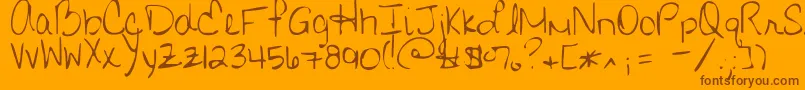 Whoneedsconsistency Font – Brown Fonts on Orange Background
