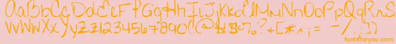 Whoneedsconsistency Font – Orange Fonts on Pink Background