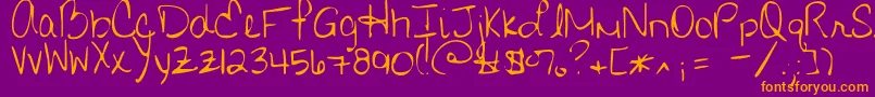 Whoneedsconsistency Font – Orange Fonts on Purple Background