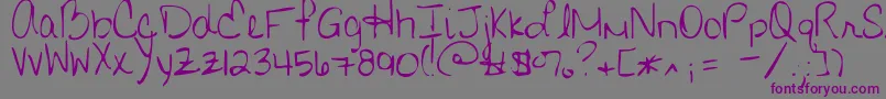 Whoneedsconsistency Font – Purple Fonts on Gray Background