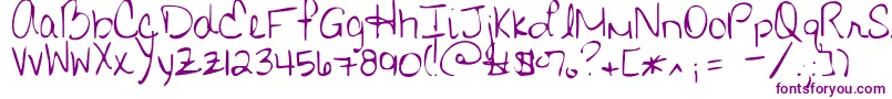 Whoneedsconsistency Font – Purple Fonts on White Background