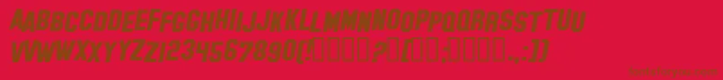 Police HollywoodHillsItalic – polices brunes sur fond rouge