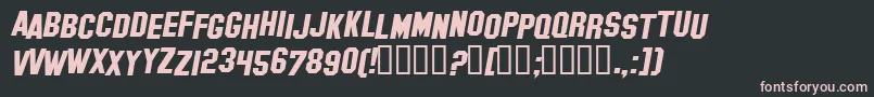 HollywoodHillsItalic Font – Pink Fonts on Black Background