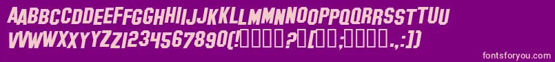 HollywoodHillsItalic Font – Pink Fonts on Purple Background