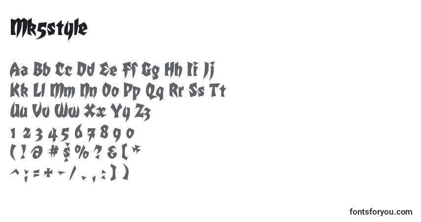 Mk5style-fontti – aakkoset, numerot, erikoismerkit