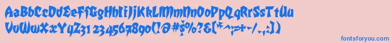 Mk5style Font – Blue Fonts on Pink Background