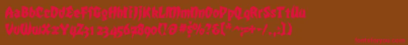Mk5style Font – Red Fonts on Brown Background