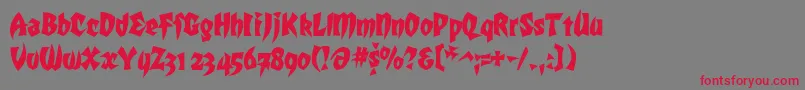 Mk5style Font – Red Fonts on Gray Background