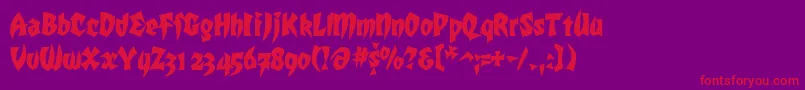 Mk5style Font – Red Fonts on Purple Background