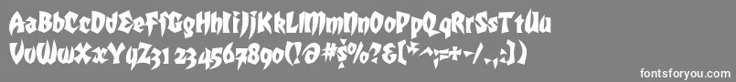 Mk5style Font – White Fonts on Gray Background