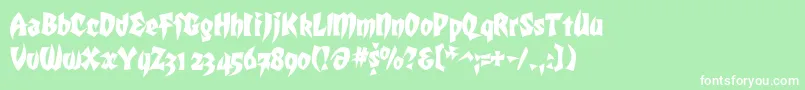 Mk5style Font – White Fonts on Green Background