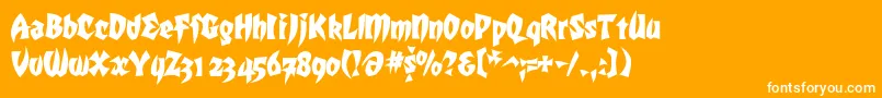 Mk5style Font – White Fonts on Orange Background