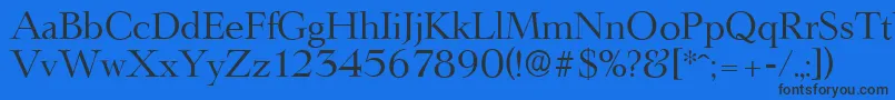 LingwoodserialRegular Font – Black Fonts on Blue Background