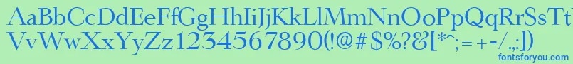 LingwoodserialRegular Font – Blue Fonts on Green Background