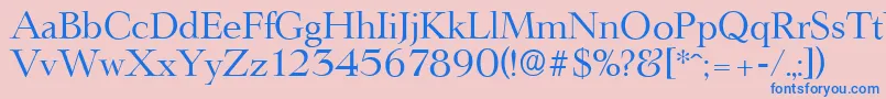 LingwoodserialRegular Font – Blue Fonts on Pink Background