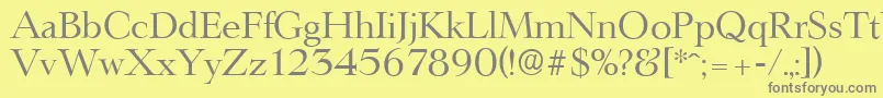 LingwoodserialRegular Font – Gray Fonts on Yellow Background