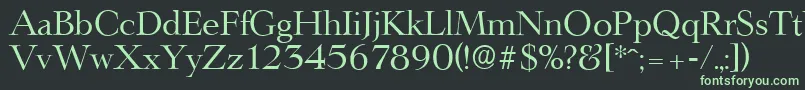 LingwoodserialRegular Font – Green Fonts on Black Background