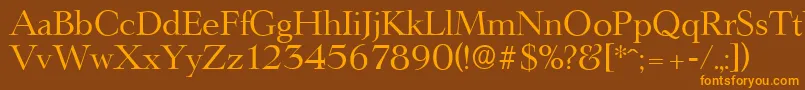 LingwoodserialRegular Font – Orange Fonts on Brown Background