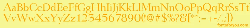 LingwoodserialRegular Font – Orange Fonts on Yellow Background