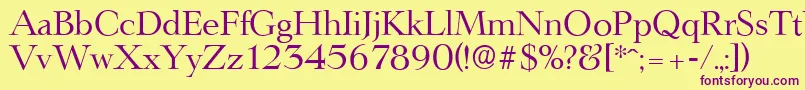 LingwoodserialRegular Font – Purple Fonts on Yellow Background